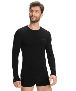 Falke Long sleeve shirt Wool-Tech Light Erkek Long Sleeve T-Shirts Siyah | 46WYPRDUJ