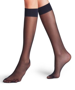 Falke Matt Deluxe 20 DEN Knee-high Socks Kadın Çorap Mavi | 68WKOQJAN