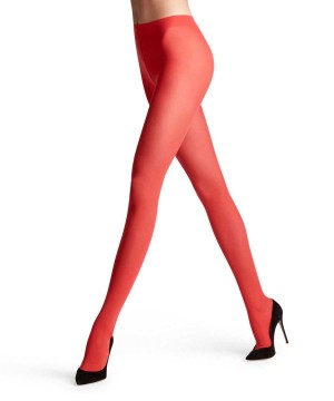 Falke Matt Deluxe 30 DEN Tights Kadın Tights Kırmızı | 30WXVFDPT