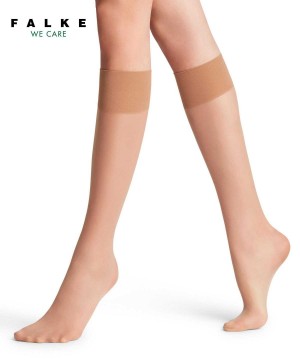 Falke Pure Matt 20 DEN Knee-high Socks Kadın Çorap Bej Rengi | 91MWNRVQA