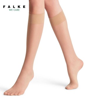 Falke Pure Matt 20 DEN Knee-high Socks Kadın Çorap Bej Rengi | 87RNLXEAF