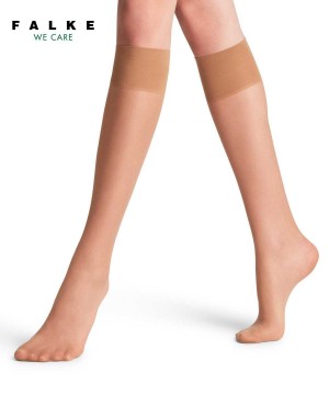 Falke Pure Matt 20 DEN Knee-high Socks Kadın Çorap Bej Rengi | 54ALHNVDT