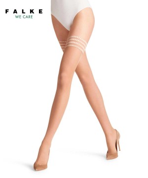 Falke Pure Matt 20 DEN Stay-ups Kadın Thigh Highs Bej Rengi | 93ZEJMNXR