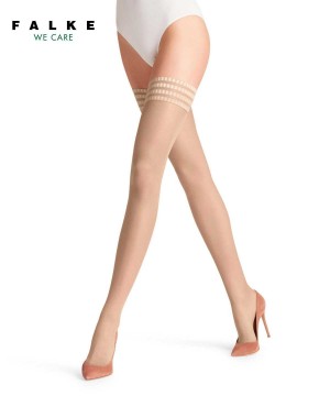 Falke Pure Matt 20 DEN Stay-ups Kadın Thigh Highs Bej Rengi | 24NIXQZHM