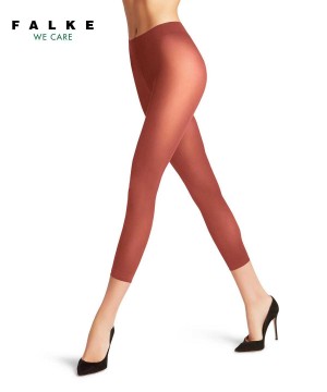 Falke Pure Matt 50 DEN Capri Kadın Leggings & Capri Kırmızı | 76AMTYXNO