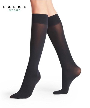 Falke Pure Matt 50 DEN Knee-high Socks Kadın Çorap Mavi | 67DLVJIZO
