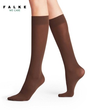 Falke Pure Matt 50 DEN Knee-high Socks Kadın Çorap Kahverengi | 03QOPBCTJ