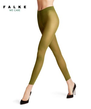 Falke Pure Matt 50 DEN Leggings Kadın Tayt Yeşil | 40HNOUKQZ
