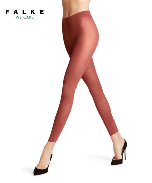 Falke Pure Matt 50 DEN Leggings Kadın Tayt Kırmızı | 74DVAZOBW