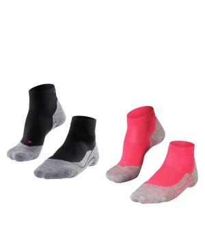 Falke RU4 Endurance Short 2-Pack Short sock Kadın Sports Socks Multicolored | 75BCKRZAN