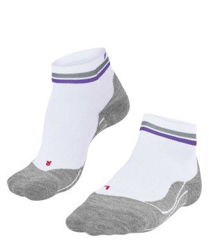 Falke RU4 Endurance Short Reflect Running Short sock Kadın Sports Socks Beyaz | 73CDQJRSG