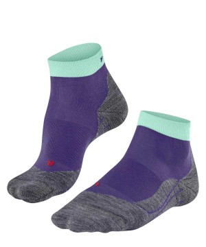 Falke RU4 Endurance Short Running Short sock Kadın Sports Socks Mor | 20FWQJICH