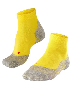 Falke RU4 Endurance Short Running Short sock Erkek Çorap Sarı | 72BJEPXUK