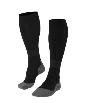 Falke RU Compression Energy Running Knee-high Socks Erkek Çorap Siyah | 28PGUHCNA