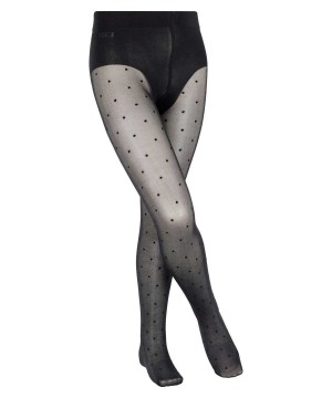 Falke Romantic Dot Tights Çocuk Tights Siyah | 97ZDVKFHM