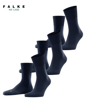Falke Run 3-Pack Socks Kadın Çorap Mavi | 35TEVAPGK