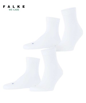 Falke Run Rib 2-Pack Short sock Kadın Çorap Beyaz | 34BHQEVAY