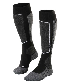 Falke SK2 Intermediate Cashmere Skiing Knee-high Socks Erkek Çorap Siyah | 01ZEQKWJM