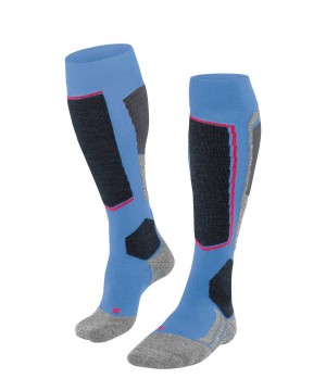 Falke SK2 Intermediate Vegan Skiing Knee-high Socks Kadın Sports Socks Mavi | 47MPYFXUE