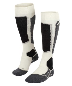 Falke SK2 Intermediate Wool Skiing Knee-high Socks Kadın Sports Socks Beyaz | 48KRICLVP
