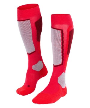 Falke SK2 Intermediate Wool Skiing Knee-high Socks Kadın Sports Socks Kırmızı | 92RNTDKWP