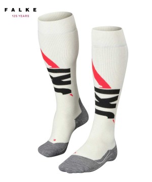 Falke SK4 125 Years Skiing Knee-high Socks Kadın Sports Socks Beyaz | 93ADPWCSZ