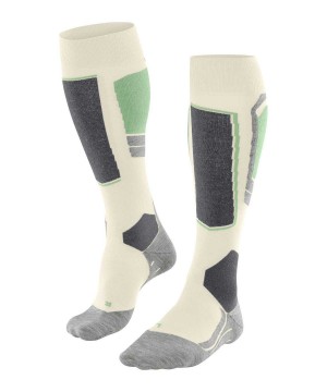 Falke SK4 Advanced Skiing Knee-high Socks Kadın Sports Socks Beyaz | 26PRFIZOL
