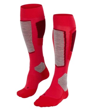 Falke SK4 Advanced Skiing Knee-high Socks Kadın Sports Socks Kırmızı | 28ZVTLBAD