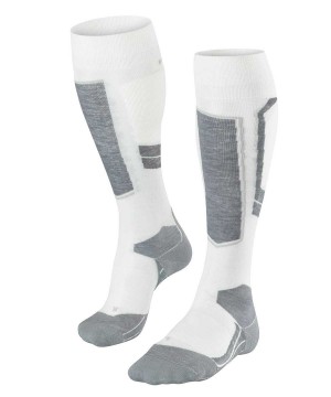Falke SK4 Wool Skiing Knee-high Socks Kadın Sports Socks Beyaz | 75ASEROHY