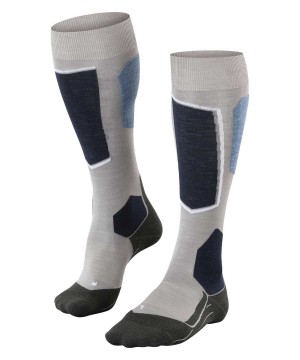 Falke SK6 Pro Skiing Knee-high Socks Kadın Sports Socks Gri | 93TACDIGQ