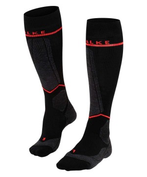 Falke SK Compression Wool Skiing Knee-high Socks Kadın Sports Socks Siyah | 82XUJNPSE