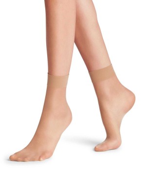 Falke Seidenglatt 15 DEN Ankle socks Kadın Çorap Bej Rengi | 78CQYNKMZ