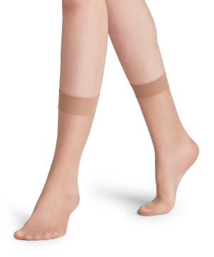 Falke Seidenglatt 15 DEN Ankle socks Kadın Çorap Bej Rengi | 81HNPBSMV