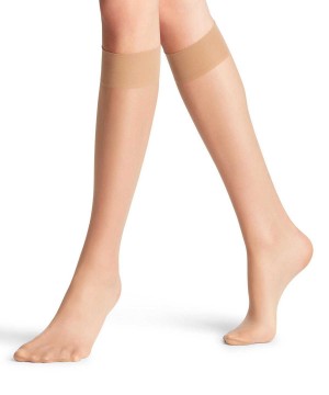 Falke Seidenglatt 15 DEN Knee-high Socks Kadın Çorap Bej Rengi | 17RHNMUAO