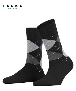 Falke Sensitive Argyle Socks Kadın Çorap Siyah | 43QYCDXUI