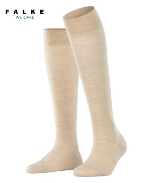 Falke Sensitive Berlin Knee-high Socks Kadın Çorap Bej Rengi | 74VZFNKWL