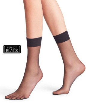 Falke Shelina 12 DEN Ankle socks Kadın Çorap Siyah | 06RXLEGKV