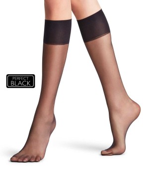 Falke Shelina 12 DEN Knee-high Socks Kadın Çorap Siyah | 67URCANXE