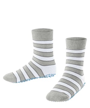 Falke Simple Stripes House socks Çocuk Çorap Gri | 57GHMXZBD