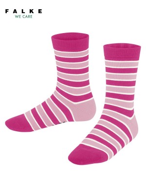 Falke Simple Stripes Socks Çocuk Çorap Pembe | 65NAJRTMC