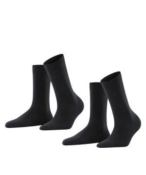 Falke Softmerino 2-Pack Socks Kadın Çorap Gri | 41RSUGNQZ