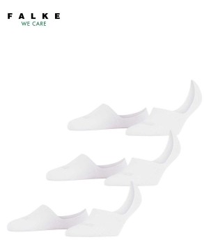 Falke Step 3-Pack Invisibles Kadın No Show Socks Beyaz | 64MXWQLZY