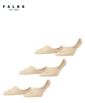 Falke Step 3-Pack Invisibles Kadın No Show Socks Bej Rengi | 09ADJIUWO