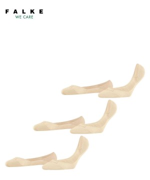Falke Step 3-Pack Invisibles Kadın No Show Socks Bej Rengi | 03IYATMRP