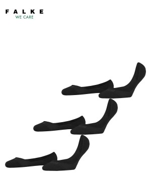 Falke Step 3-Pack Invisibles Kadın No Show Socks Siyah | 21UCKPAXE