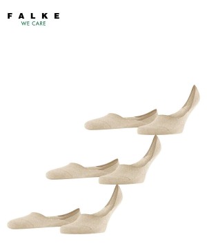 Falke Step Medium Cut 3-Pack Invisibles Erkek No Show Socks Bej Rengi | 67SFTQAGM