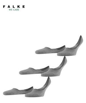 Falke Step Medium Cut 3-Pack Invisibles Erkek No Show Socks Gri | 14WEJIQOS