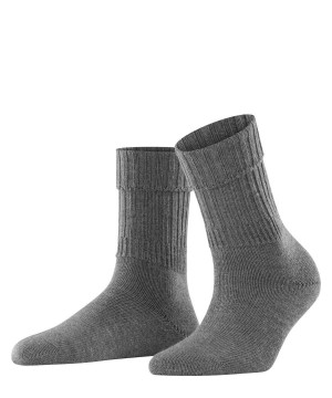 Falke Striggings Rib Boot socks Kadın Çorap Gri | 45KPOIBFR