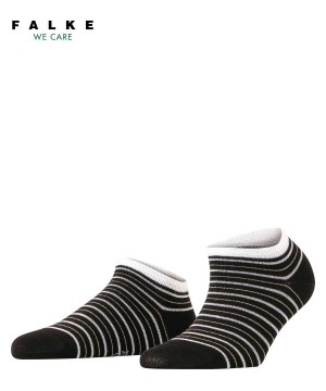 Falke Stripe Shimmer Sneaker Socks Kadın Çorap Siyah | 90PLSVMDN