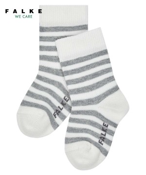 Falke Stripe Socks Bebek Çorap Beyaz | 63MTEQFJI